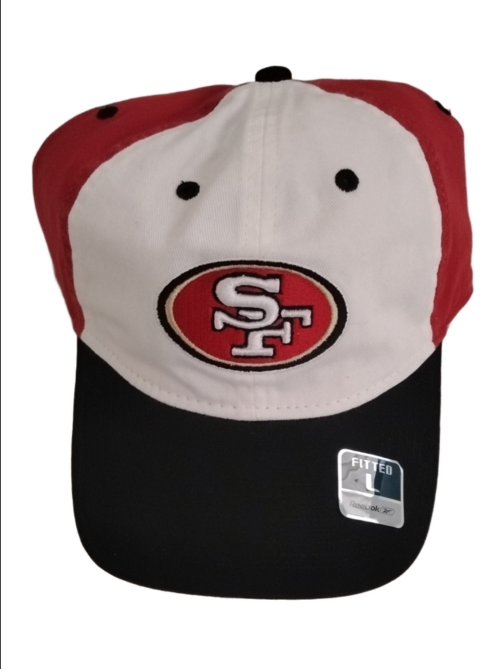 Reebok NFL Red White Black San Francisco 49ers Vintage Fitted Cap L
